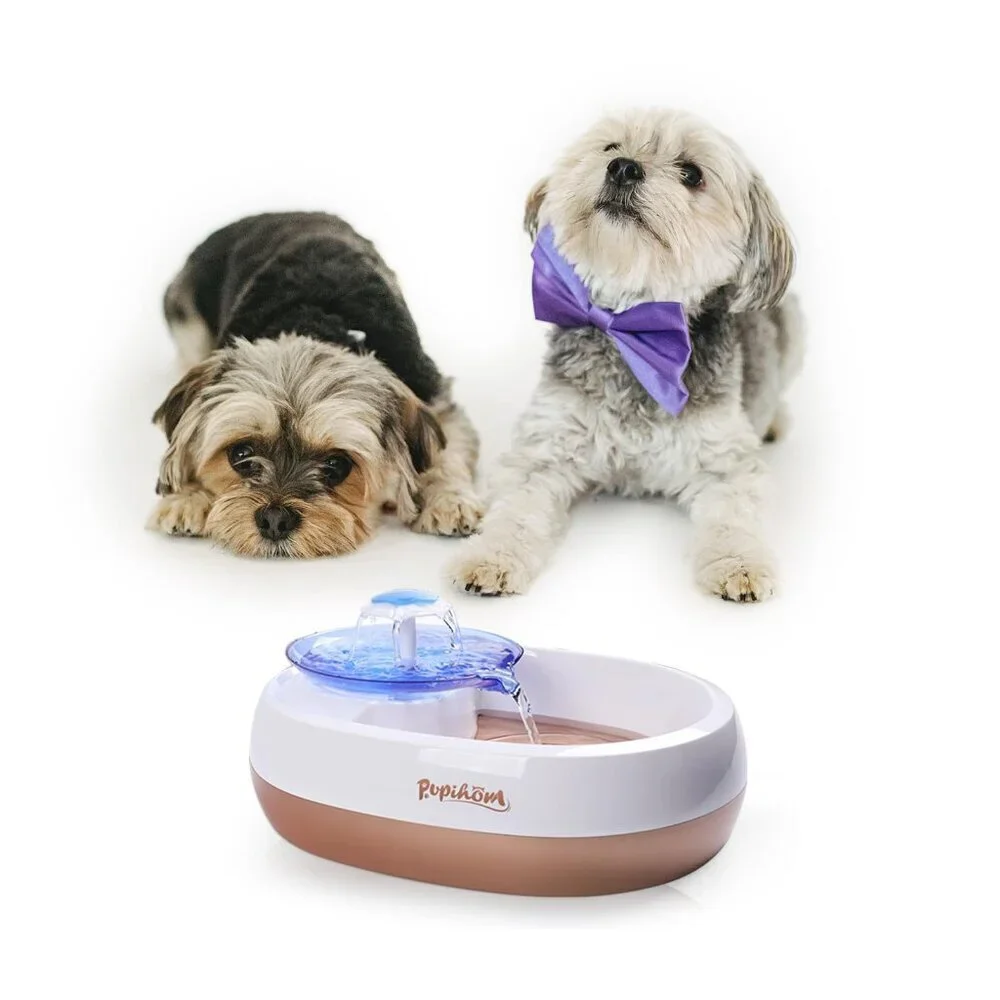 Automatic 2.4L Pet Fountain Water Dispenser No Spill Bowl w/ 3 Washable Filters